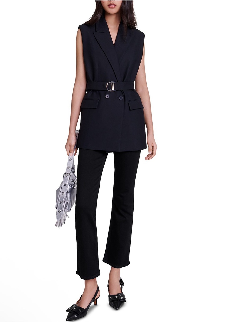 NWT Maje Vollyne Sleeveless Blazer size 38 (6)